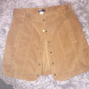 Corduroy Button-Down Skirt